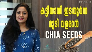 നല്ല കട്ടിയായി ഇടതൂർന്ന മുടി വളരാൻ CHIA SEEDS to Increase Thickness amp Volume of Your Hair I HairCare [upl. by Gilliam646]