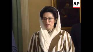 USA PAKISTANI PRIME MINISTER BENAZIR BHUTTO VISIT [upl. by Enrol94]