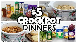 5 EASY  HEALTHY CROCKPOT MEALS  Frugal Family Dinners in the Slow Cooker [upl. by Barbara-Anne]