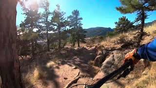 Mountain biking Bitterbrush rock slab at Hall Ranch [upl. by Warwick380]