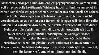 ERNSTE MAHNUNG DAS GÖTTLICHE WORT ANZUNEHMEN [upl. by Gracie]