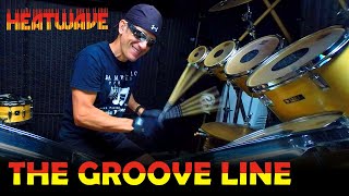 THE GROOVE LINE Drum Cover Extended Mix Heatwave HD 🎧High Quality Audio《 with Lyrics 》 [upl. by Kary]