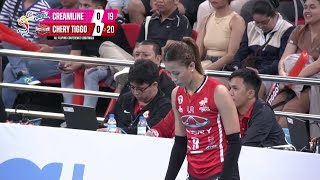 Creamline Chery Tiggo set 1 finish  2023 PVL AllFilipino Conference [upl. by Comyns419]