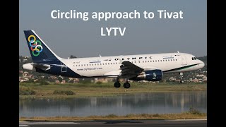 A320 Olympic OAL317 Corfu LGKR to Tivat LYTV  Circling Approach  VATSIM [upl. by Jenni254]