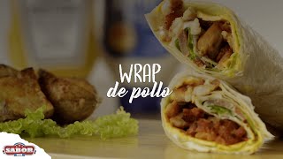 Receta de wrap de pollo  SaborUSA [upl. by Yrok]