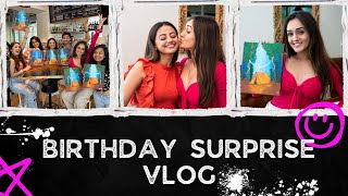 Helly Shah gave birthday surprise to Tanya Sharma Sharma Sisters  Tanya Sharma  Krittika M Sharma [upl. by Leboff921]