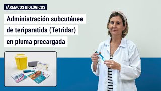 Administración subcutánea de teriparatida Tetridar en pluma precargada [upl. by Arakat]