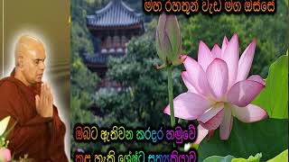 ඔබට ඇතිවන කරදර හමුවේ කළ හැකි ශ්‍රේෂ්ට සත්‍යක්‍රියාව Maha Rahathun Wadi Maga Osse [upl. by Amle360]