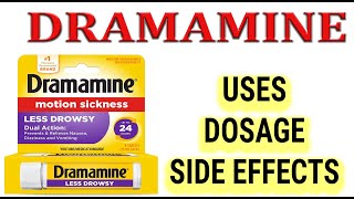 DRAMAMINE Dimenhydrinate Uses Dosage Side Effects Comments [upl. by Emarie792]