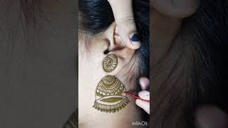 Beautiful mehandi jhumka design unique latest veri Beautiful jhumka viralshorts video 2024 [upl. by Harri]