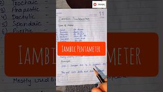 What is Iambic Pentameter  Iambic Pentameter  shorts englishliterature iambicpentameter [upl. by Eerehc491]