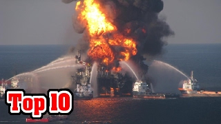 Top 10 LARGEST OIL SPILLS IN HISTORY [upl. by Atenik]