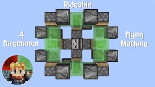 Minecraft EASY 4 Directional Flying Machine  Rideable No Breaking or Resetting Blocks JAVA [upl. by Eelah982]