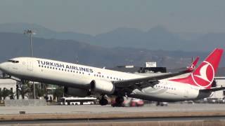 Incredible Tail Strike and Go Around Turkish Boeing 737900 TCJYA at Malaga AGP [upl. by Bobette]