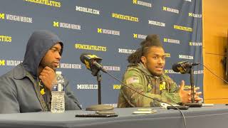 RB Hassan Haskins CB DJ Turner React To Michigan Football Win Over Indiana [upl. by Eatnuhs]