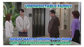 JungAe wants Eunsong to go home early because Unsong is married  Unpredictable Family 우당탕탕 패밀리 [upl. by Anahsak257]