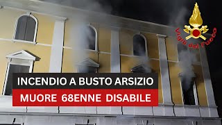 Incendio in un’abitazione a Busto Arsizio deceduto un uomo intossicato dal fumo [upl. by Carena]