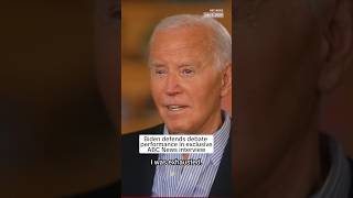 Biden defends debate performance in exclusive ABC News interview [upl. by Ytissac]