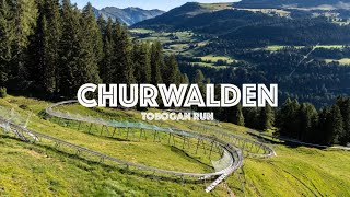 The Longest Mountain Coaster Ride In Switzerland  Churwalden Tobogan Run [upl. by Ynahteb]