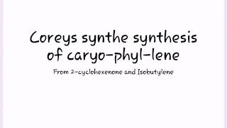 Caryophyllene from 2cyclohexenone and Isobutylene the reaction of photocycloaddition [upl. by Arahsat11]