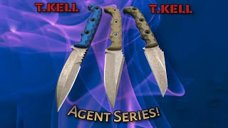 TKELL Agent Series An InDepth Look at the 001 002 amp 003 Fixed Blades [upl. by Azne]