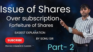 Over Subscription Pro rata allotment and forfeiture of Shares issued at premium part 2 [upl. by Saree]