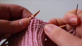 Invisible Ribbed Bind Off for 1x1 Knit Ribbing [upl. by Kubiak]