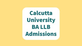 Calcutta University BA LLB Admission Form out  Eligibility  Application Fees  Latest News [upl. by Fleisher]