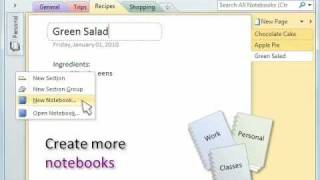 How to organize stuff in Microsoft OneNote 2010 [upl. by Ahsiekan]