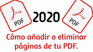 Cómo agregar o eliminar paginas de PDF en 2 o mas archivos 2020 Cómo intercambiar paginas en PDF [upl. by Ultann]