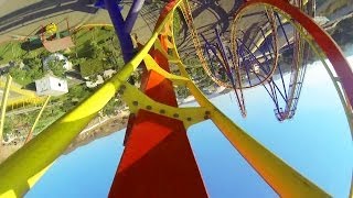 Nitro Roller Coaster POV Adlabs Imagica BampM Floorless Coaster [upl. by Karl]