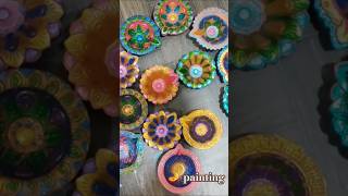 Easy Diya painting for kids 🪔 🎨 shorts diwali diyapainting diwalishorts khushiyonkiDiwali [upl. by Kirimia177]