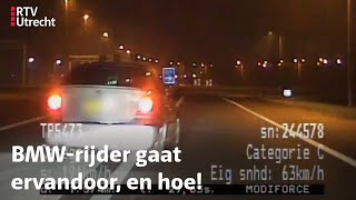 Achtervolging door Verkeerspolitie BMWbestuurder negeert volgenteken  RTV Utrecht [upl. by Isawk511]