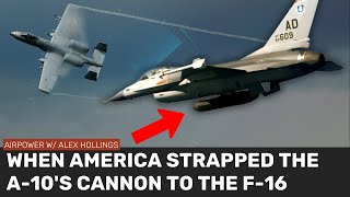 US F16s actually saw combat carrying the A10s massive cannon [upl. by Aidnac731]