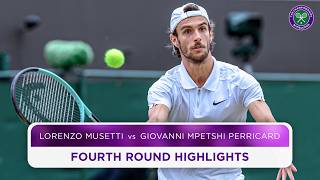 Gripping thriller  Lorenzo Musetti vs Giovanni Mpetshi Perricard  Highlights  Wimbledon 2024 [upl. by Ardnos286]