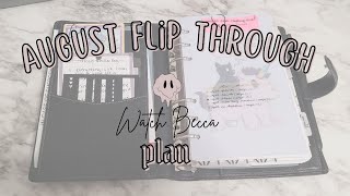 August Flip Through  HP mini reading journal amp filofax holborn [upl. by Roche]