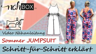 Komplette Nähanleitung für Sommer Jumpsuit Overall Einteiler [upl. by Assiruam]