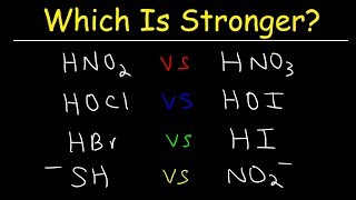 Acid Base Strength  Which Is Stronger [upl. by Vallonia]