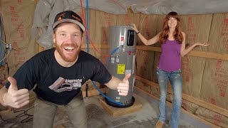 Solar Powered Hot Water  Living OffGrid ALL ELECTRIC [upl. by Natsreik]