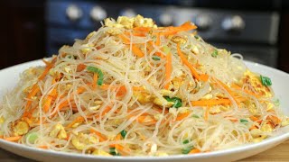 Stir Fried Rice Noodles with Eggs 鸡蛋炒米粉 [upl. by Eihs241]