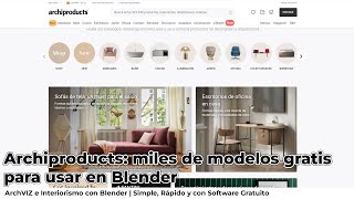 22 Archiproducts miles de modelos 3D gratis para descargar y usar en Blender [upl. by Alita707]