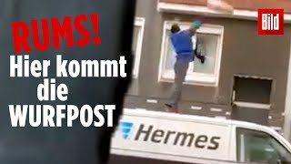 Was macht ER denn da mit dem Paket 😱🙈  Hermes Bote [upl. by Isaacson]