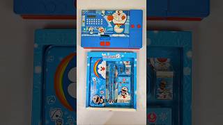 ultimate doraemon stationery collection  pencil box stationery kit schoolsupplies stationery [upl. by Enaed]