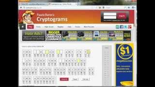 Solving a Cryptogram at Cryptogramsorg [upl. by Atiraj27]