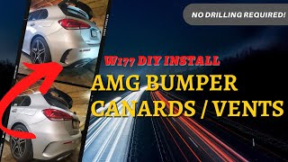 DIY Install  Mercedes A Class AMG Rear CanardVents No Drilling RequiredDirect Fit  Best Upgrade [upl. by Rici]