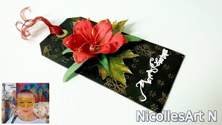 Christmas flower tag from Sizzix [upl. by Ardnohsed]