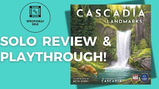 Cascadia Landmarks Board Game Solo Review amp Playthrough [upl. by Arracahs]