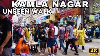 UNSEEN 4K WALK on Market Streets of Kamla Nagar DU North Campus [upl. by Cavanagh]