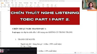 MAX ĐIỂM NGHE LISTENING TOEIC PART 1 PART 2  MS THẮM TOEIC [upl. by Tiffanle]