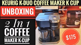 UNBOXING Keurig KDuo Single Serve Carafe Coffee Maker KCup Machine [upl. by Bekha948]